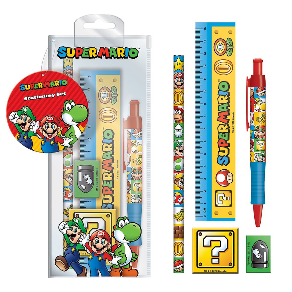 SUPER MARIO (CORE) 5PC STATIONERY SET