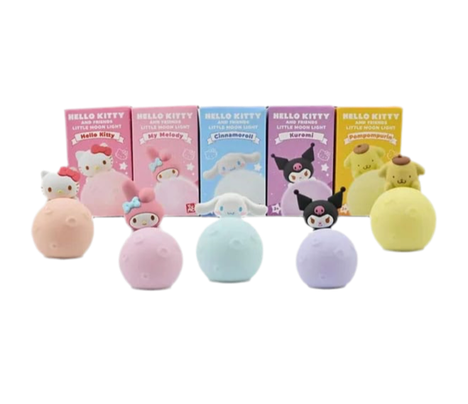 Sanrio Little Moon Light Series Mini Figures Hello Kitty and Friends 8 cm