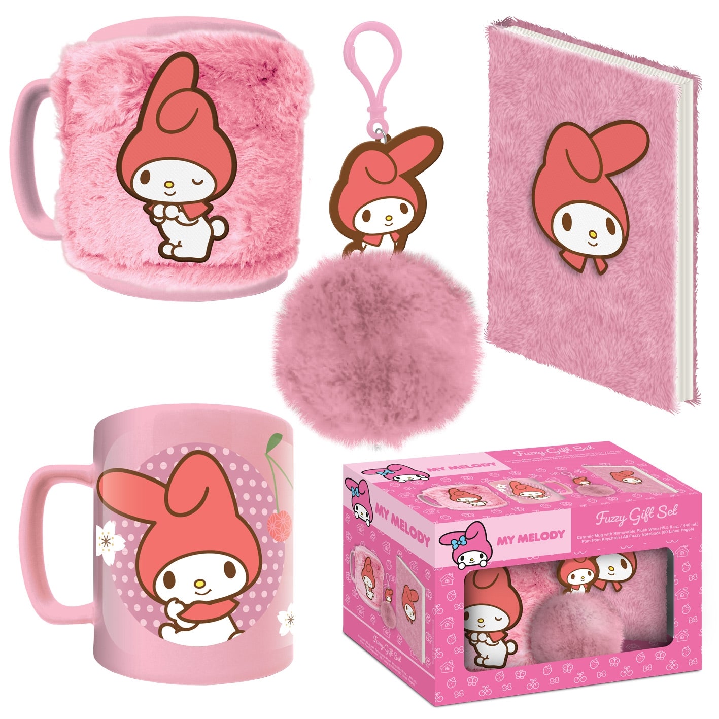 MY MELODY (CHERRY BLOSSOM) FUZZY GIFT SET