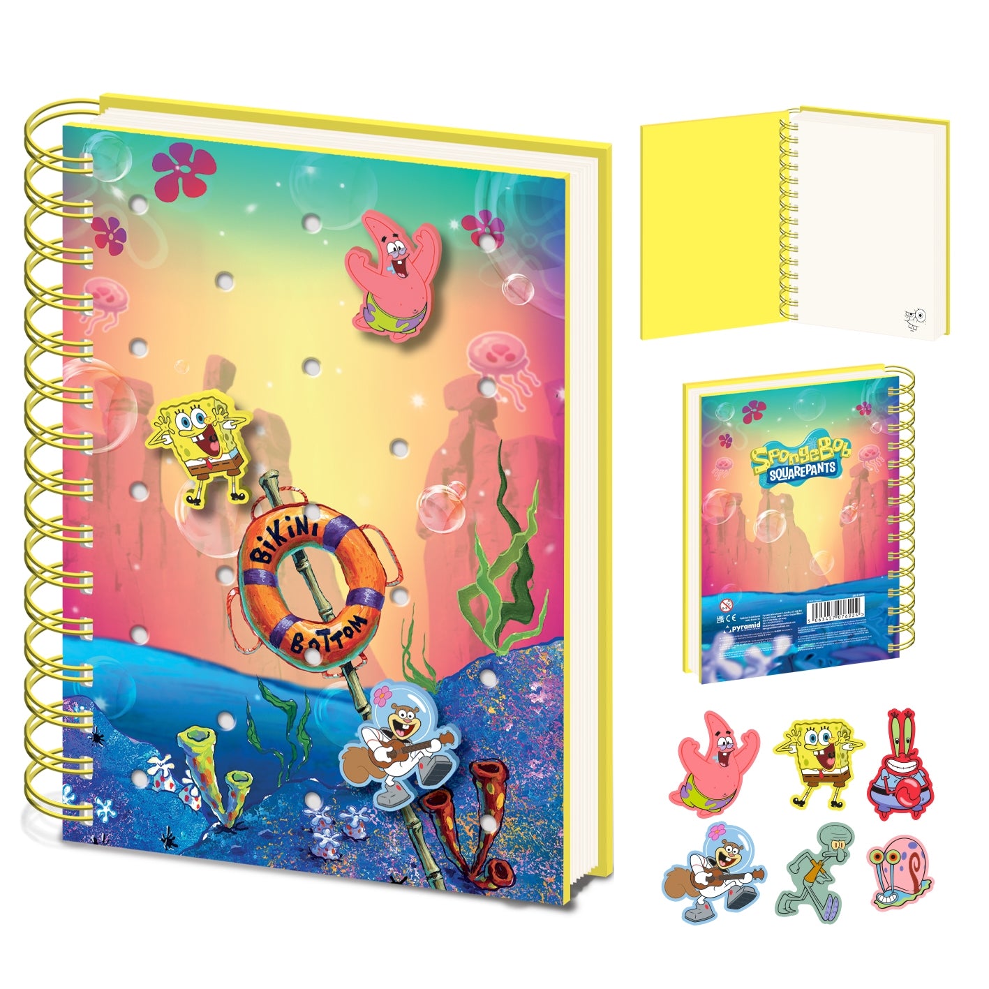 SPONGEBOB (ABSORBED) SILICONE NOTEBOOK WITH CHARMS