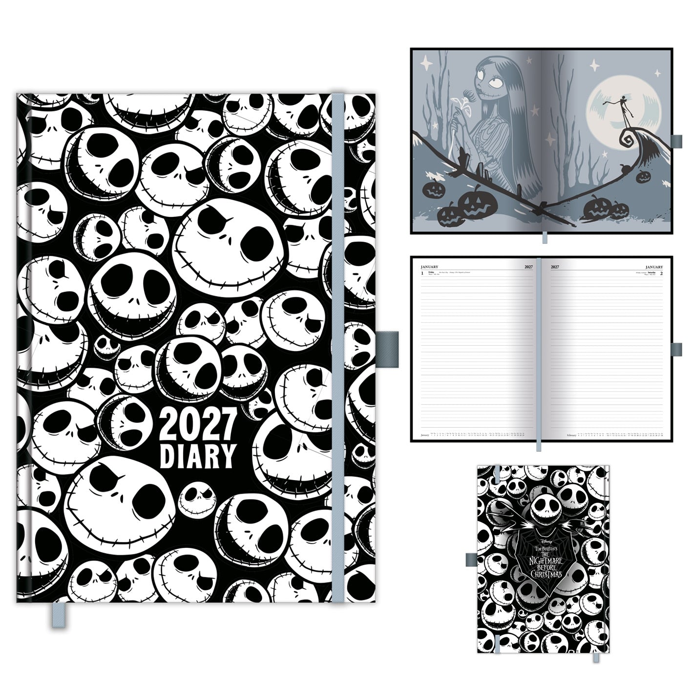 THE NIGHTMARE BEFORE CHRISTMAS (SKELLINGTON AVALANCHE) 2027 A5 DTP DIARY