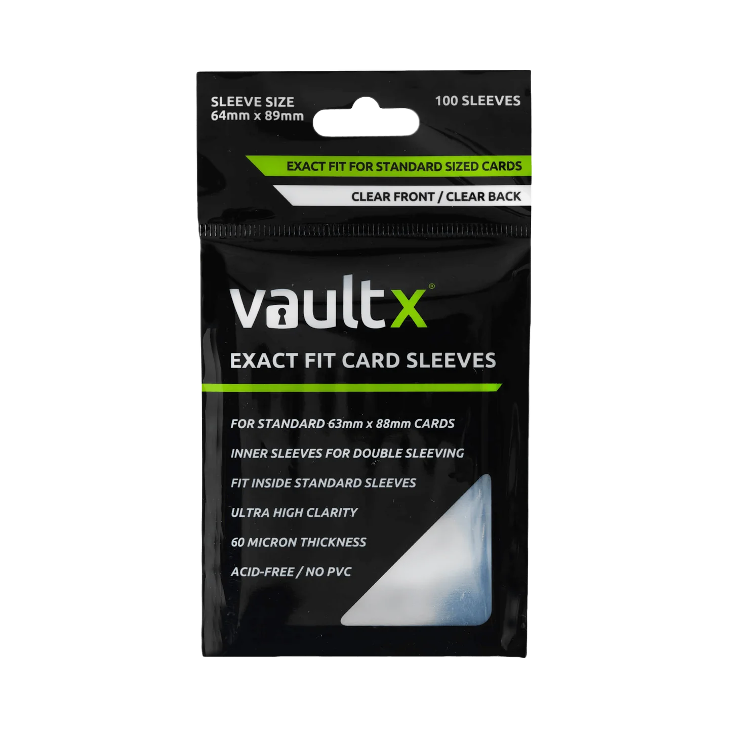 Vault X 100 Exact Fit Card Sleeves