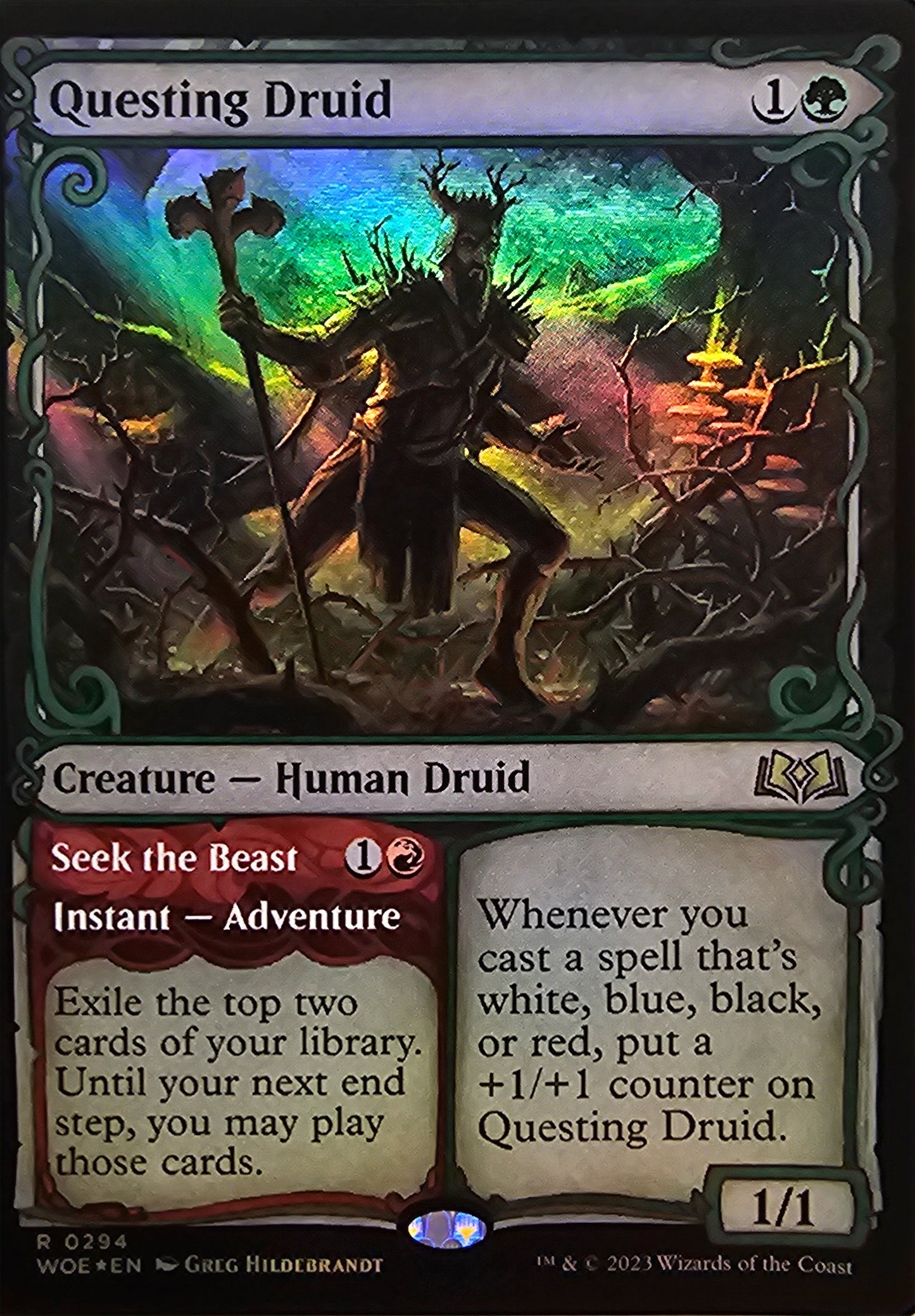 Magic The Gathering Questing Druid (Showcase) (Foil) Single Card