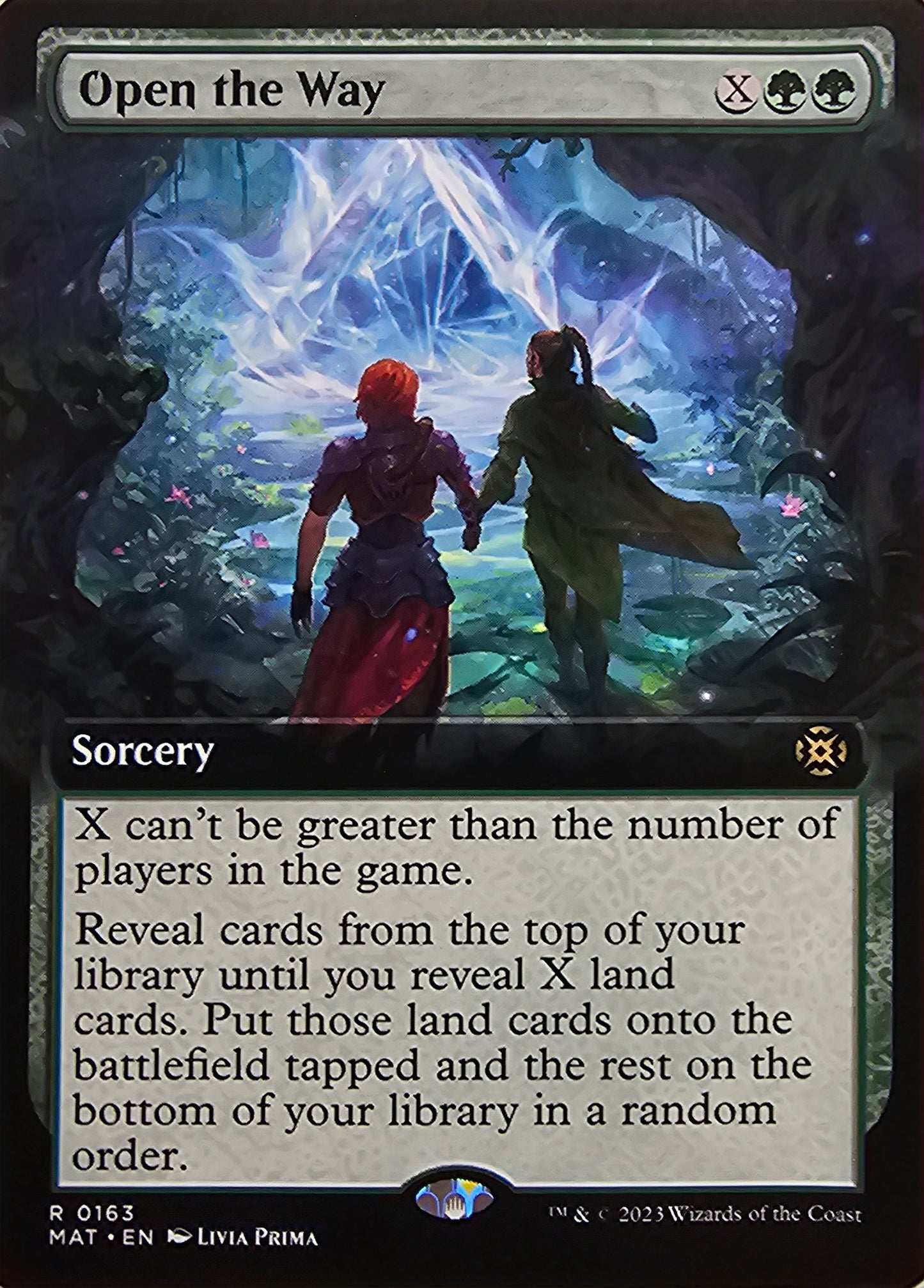 Magic The Gathering Open the Way (Extended art) Single Card