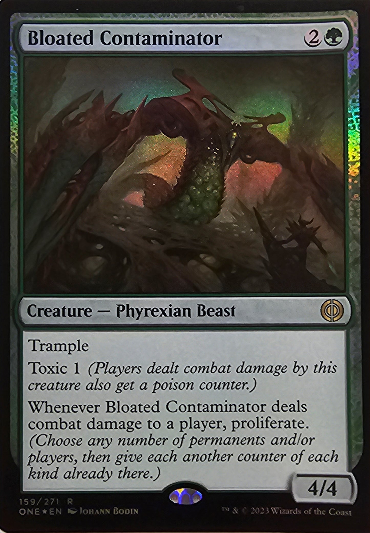 Magic The Gathering Bloated Contaminator (Foil) Single Card