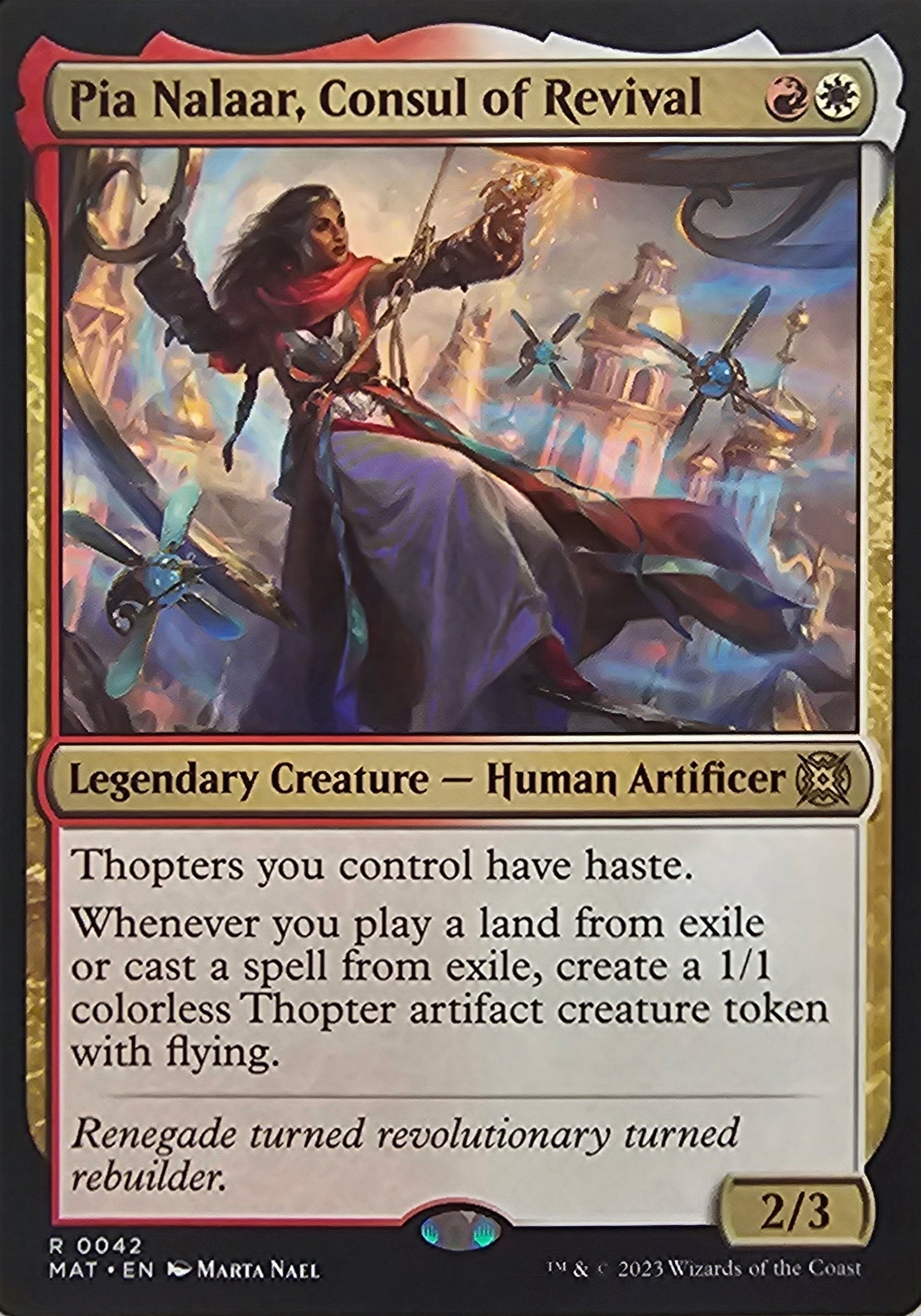 Magic The Gathering Pia Nalaar, Consul of Revival Single Card