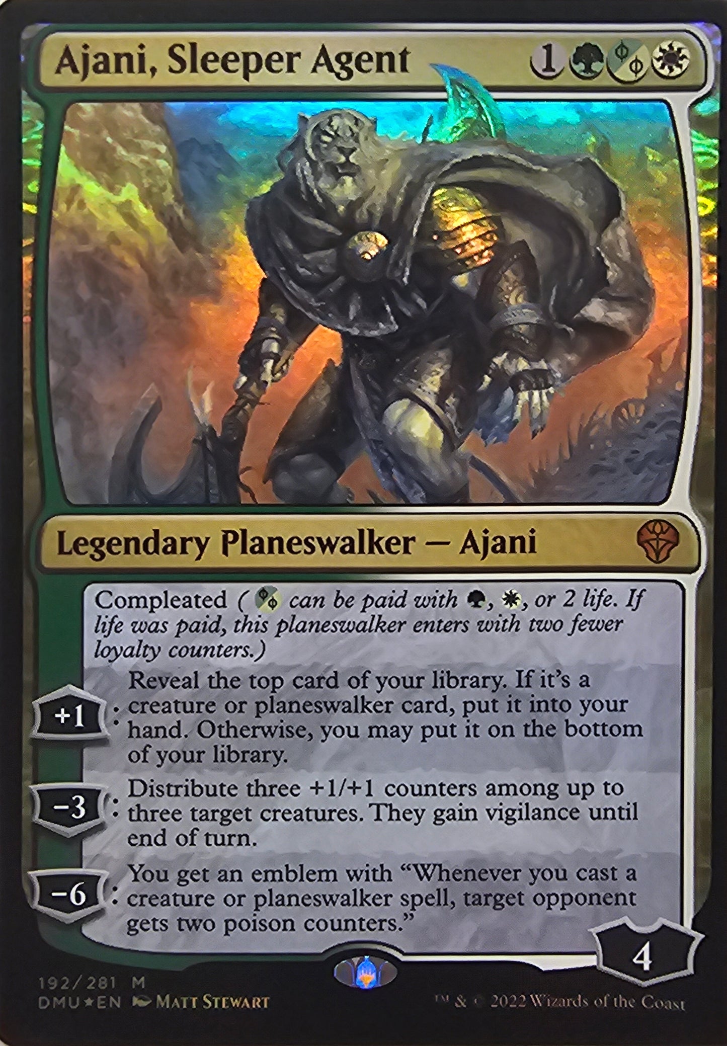 Magic The Gathering Ajani, Sleeper Agent (Foil) Single Card