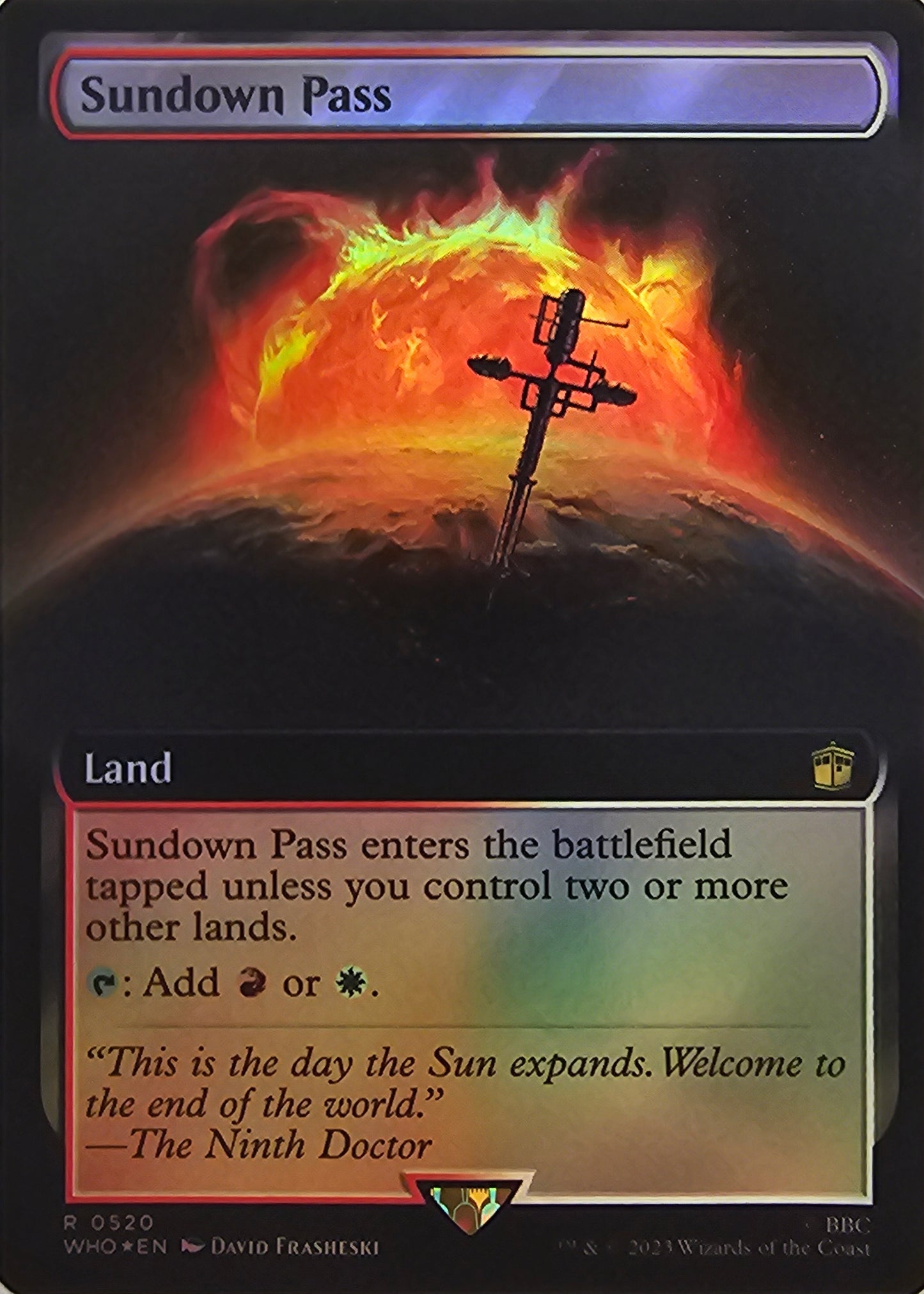 Magic The Gathering Sundown Pass (Extended Art) (Foil) Single Card