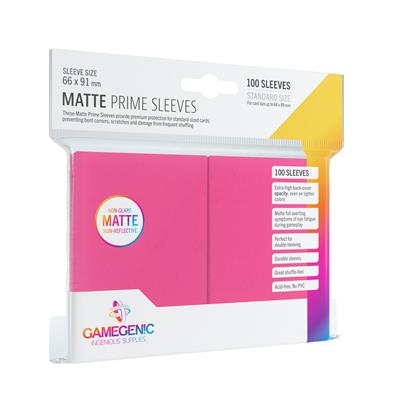 GAMEGENIC - MATTE PRIME SLEEVES PINK (100 SLEEVES)