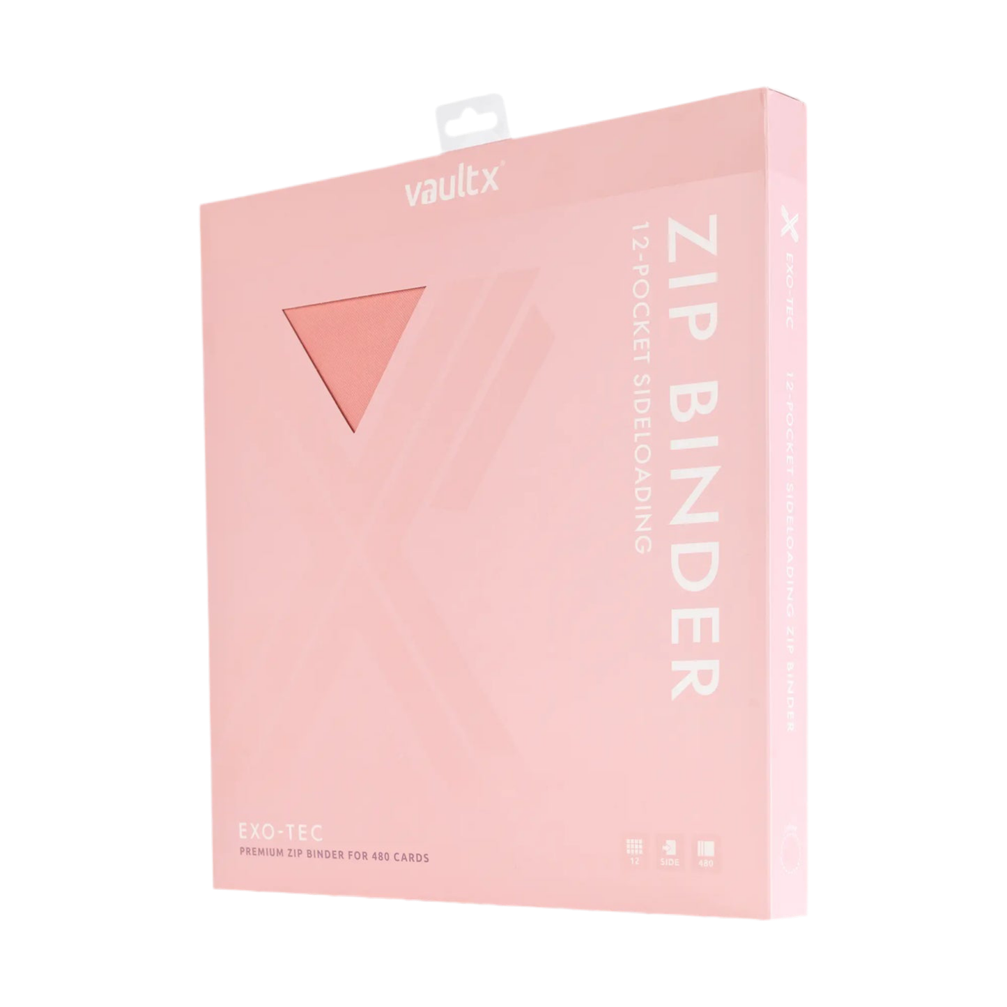 12-Pocket Exo-Tec® Zip Binder Pink