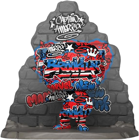 Funko Pop! Vinyl Marvel Street Art Collection - Captain America 752 (Special Edition)