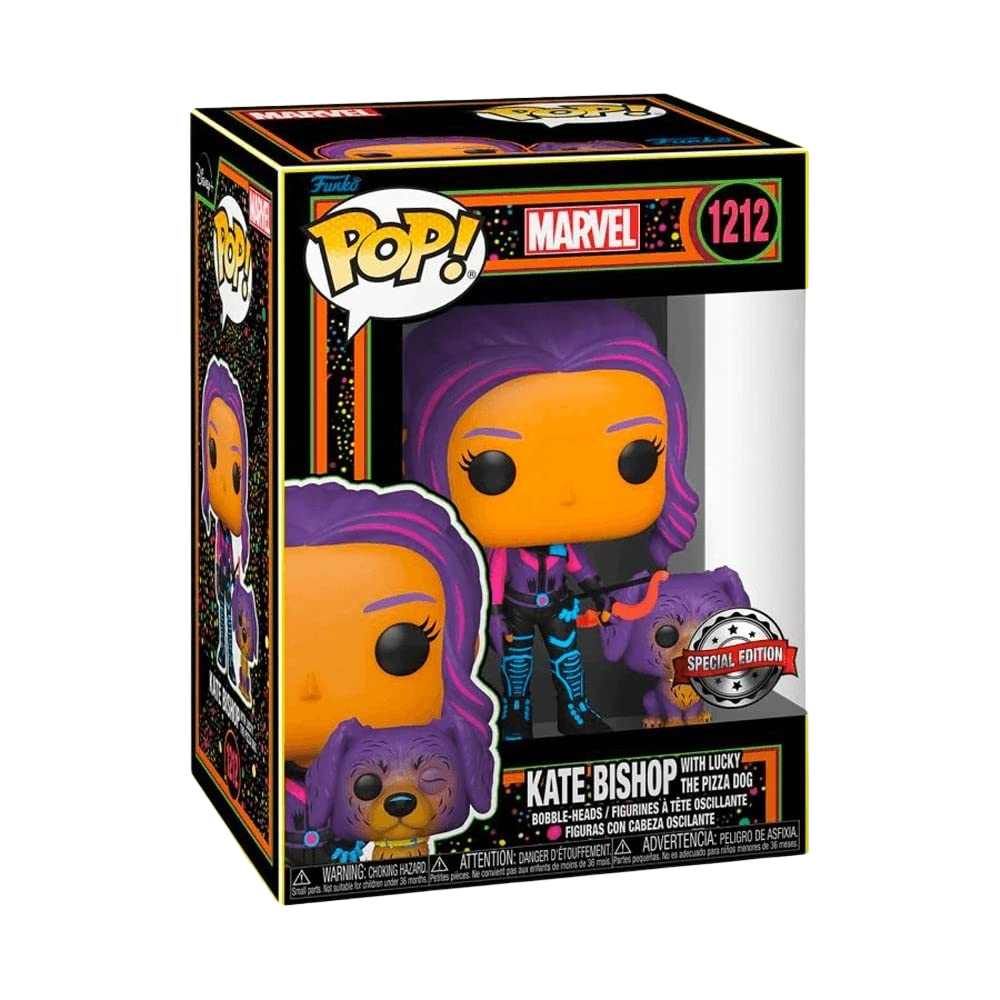 Funko POP! & Buddy: Marvel - Hawkeye - Kate Bishop With Lucky the Pizza Dog - (Blacklight) 1212