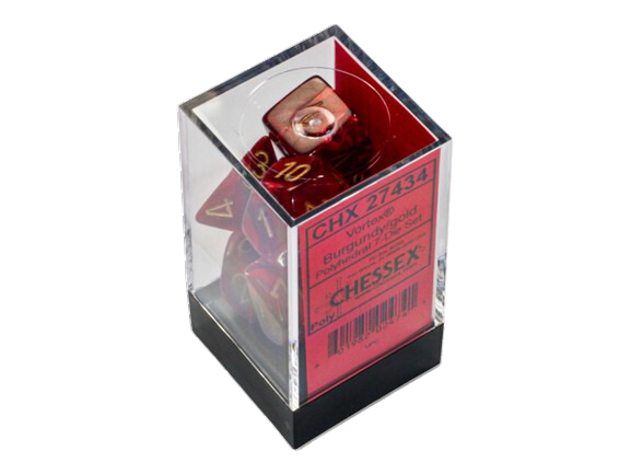 Chessex - Polyhedral 7 Dice Set - Red/Gold