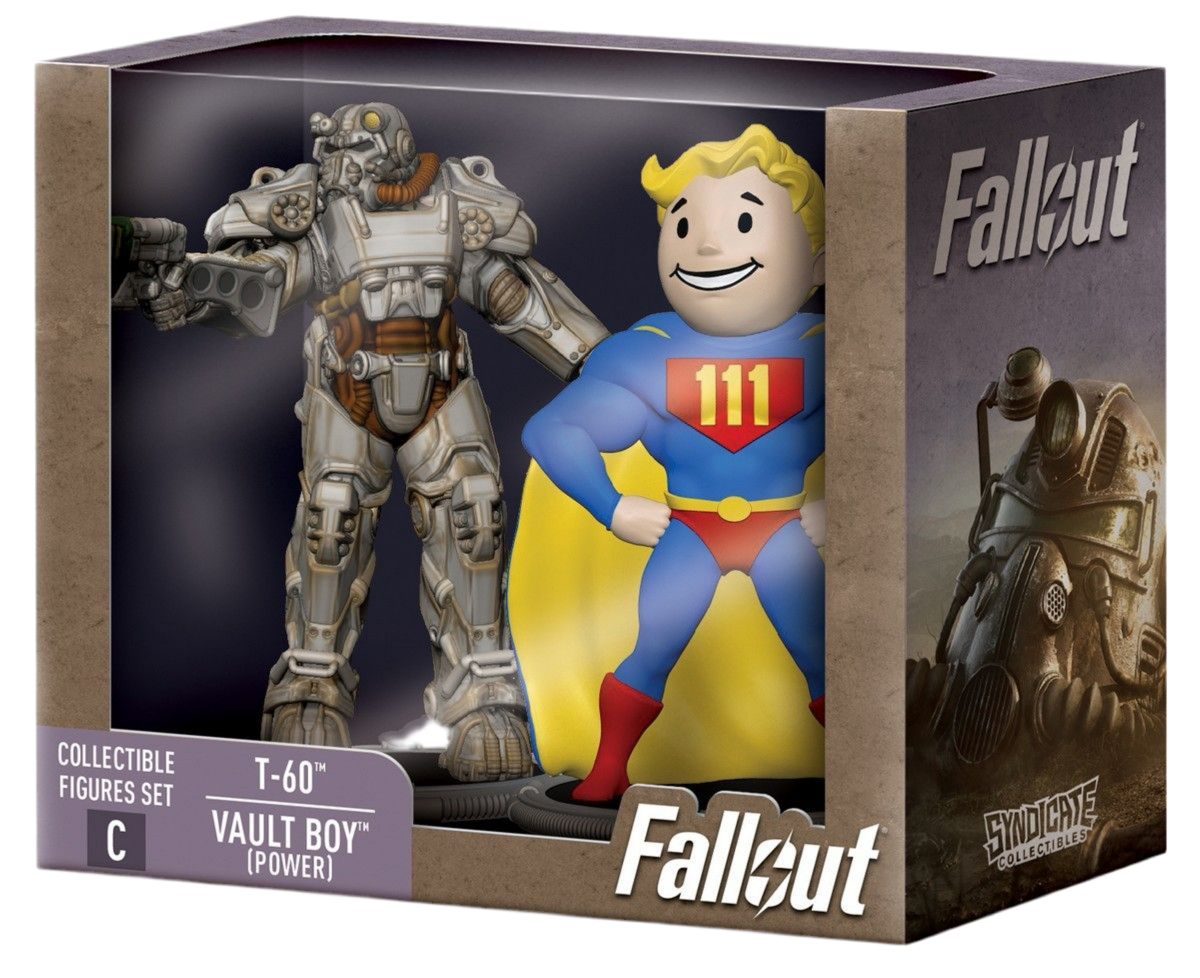 Fallout: T-60 & Vault Boy (Power) - Collectible Figures Set