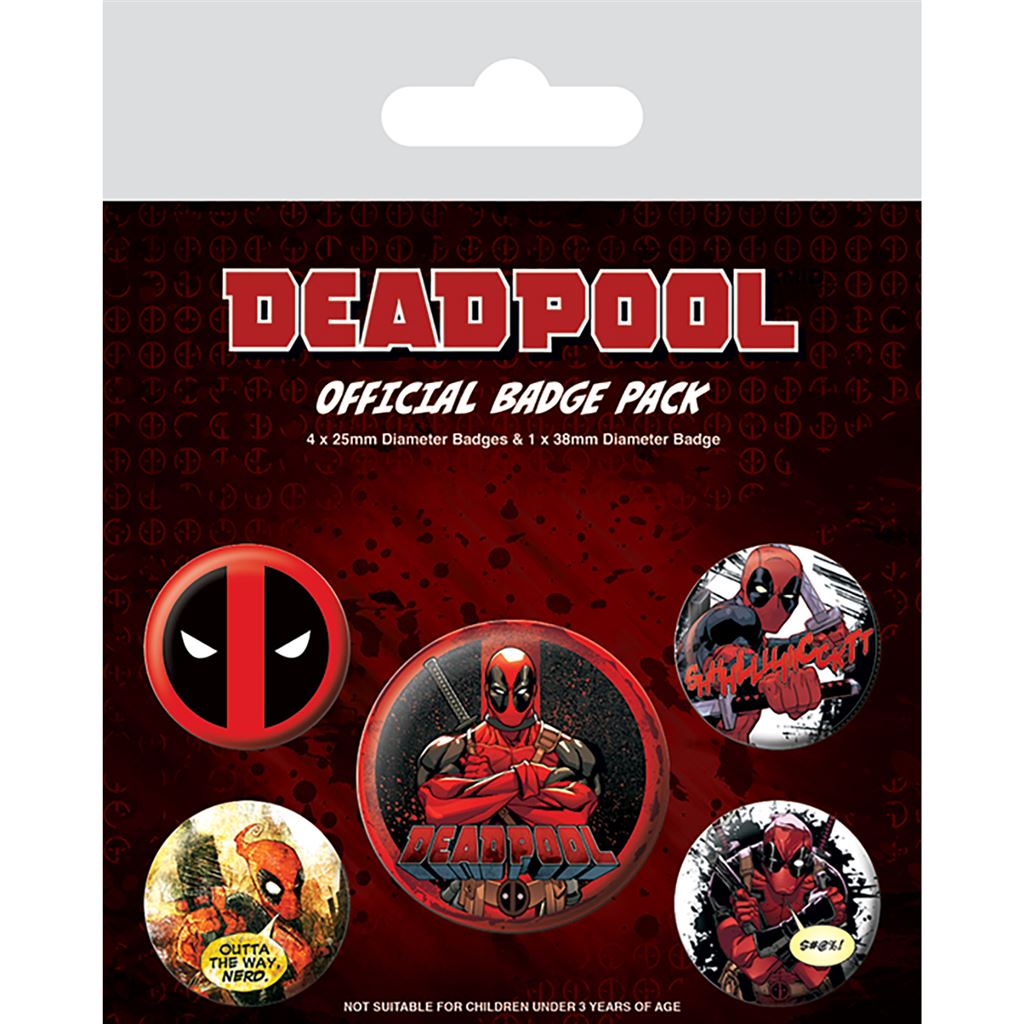 DEADPOOL (OUTTA THE WAY) BADGE PACK