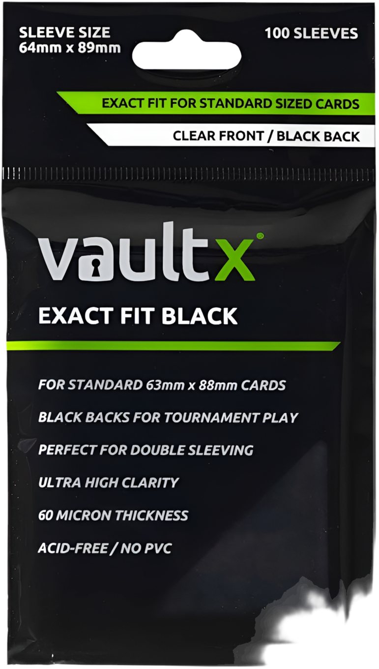 VAULT X EXACT FIT BLACK CARD SLEEVES