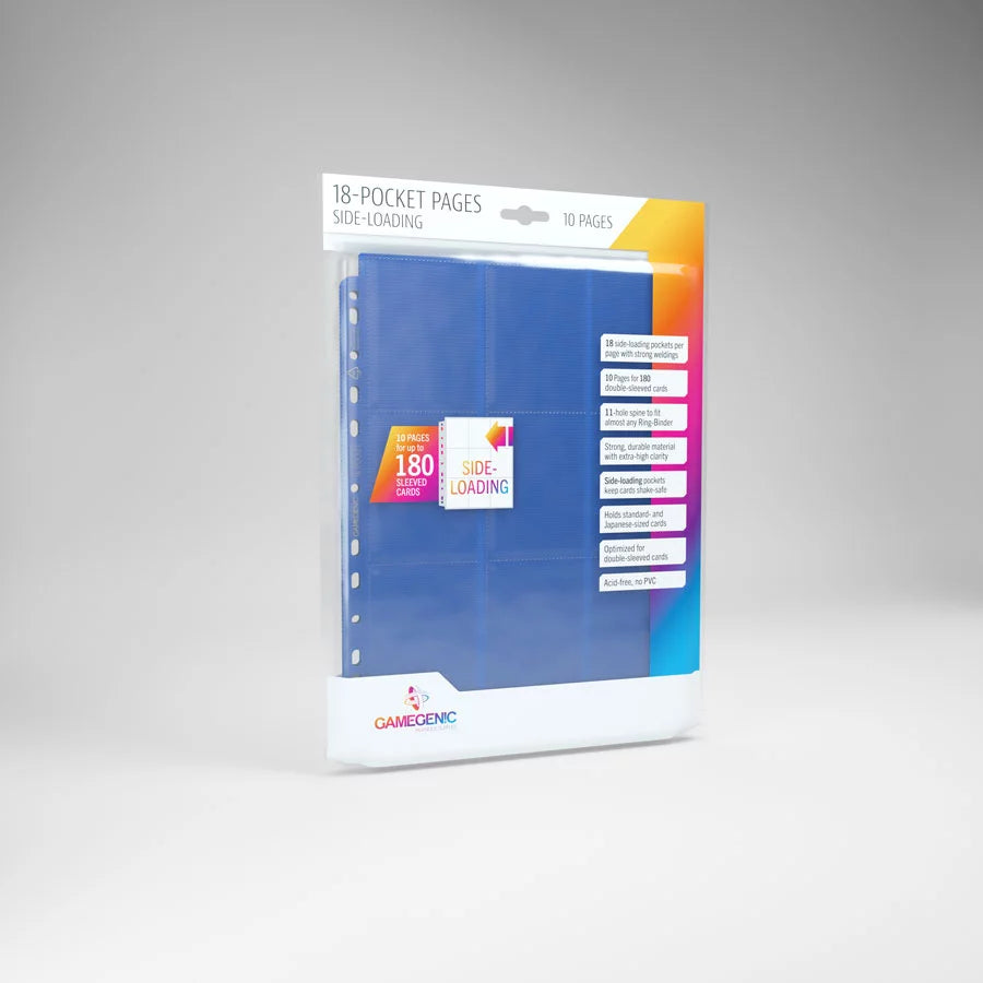 18-POCKET PAGES SIDE-LOADING (10 pages bag) (blue)