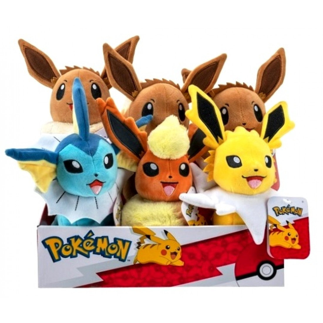 Pokemon 8 Assortment Plush Eevee Evolutions Unified Cards