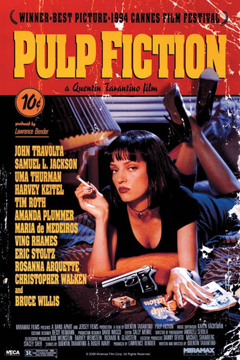 PULP FICTION - UMA ON BED MAXI POSTER