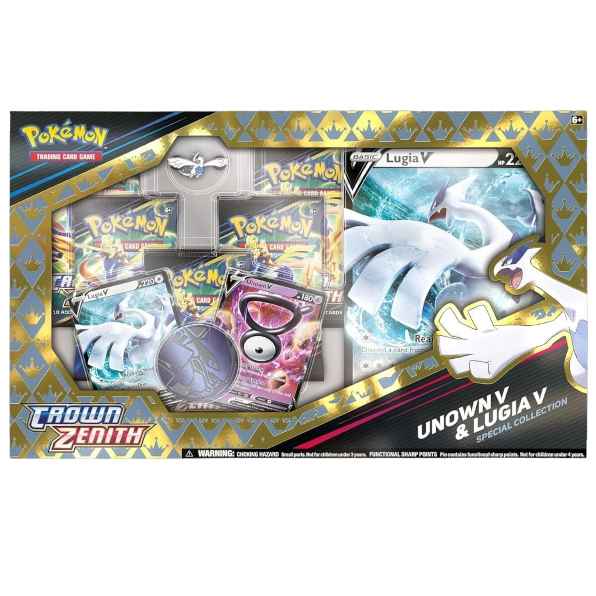 The Pokémon TCG: Crown Zenith Special Collection Box - Unown V & Lugia V