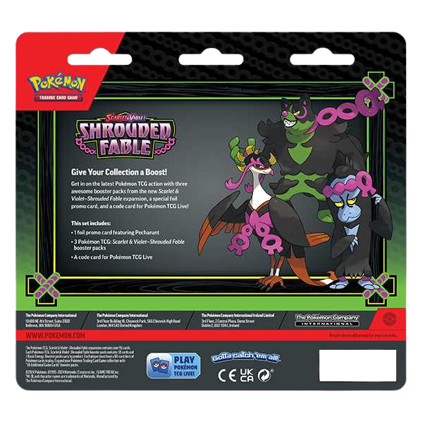 Pokémon TCG: Scarlet & Violet 6.5 - Shrouded Fable 3-Pack Blister