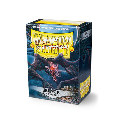Dragon Shield - Matte Standard Size Sleeves 100pk - Black (10 Count)