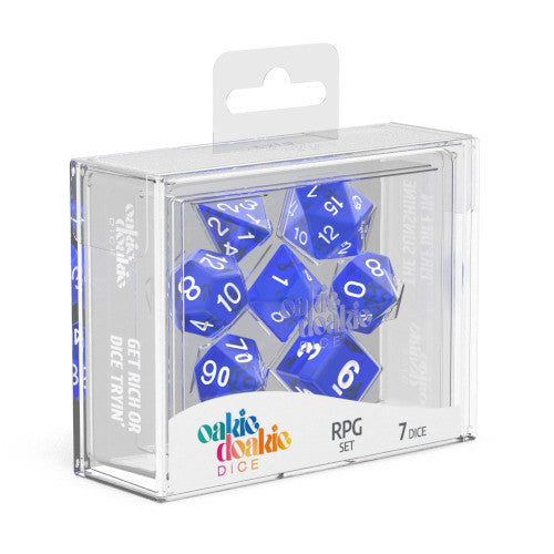Oakie Doakie Dice - RPG Set 7 Pack Translucent - Blue