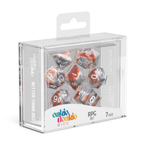 Oakie Doakie Dice - RPG Set 7 Pack Gemidice - Silver Rust