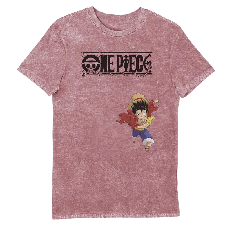 One Piece Luffy Pirates Vintage Red T-Shirt