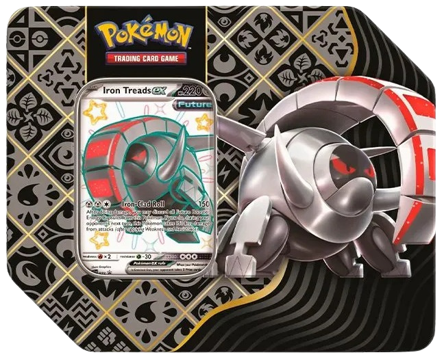 Pokémon TCG: Scarlet & Violet 4.5 Paldean Fates 5-Booster Tin - Great Tusk/Iron Treads/Charizard