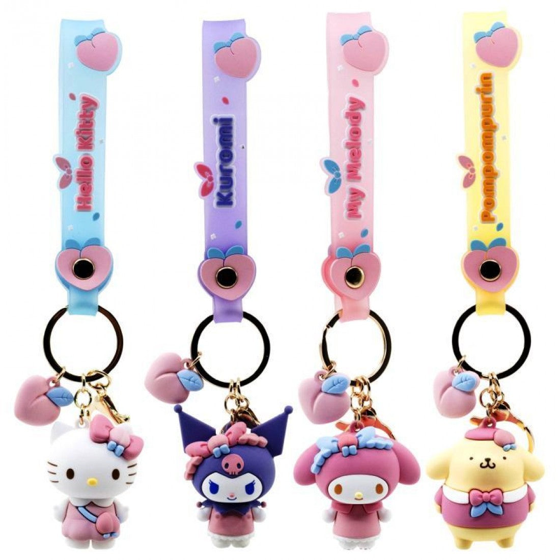 Hello Kitty and Friends Peaches Series Keychains