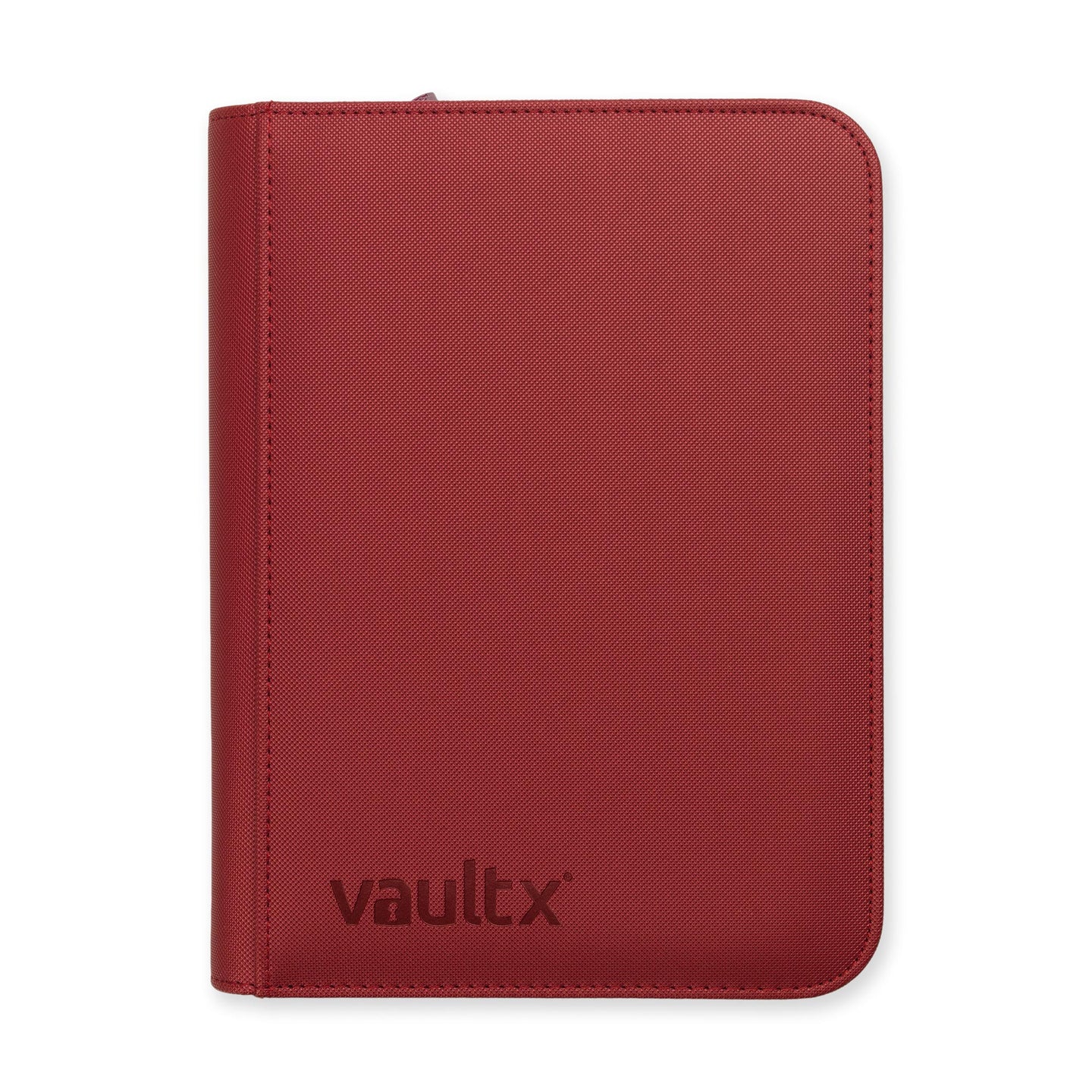 Vault X 4 Pocket Zip Binder Metallic Red