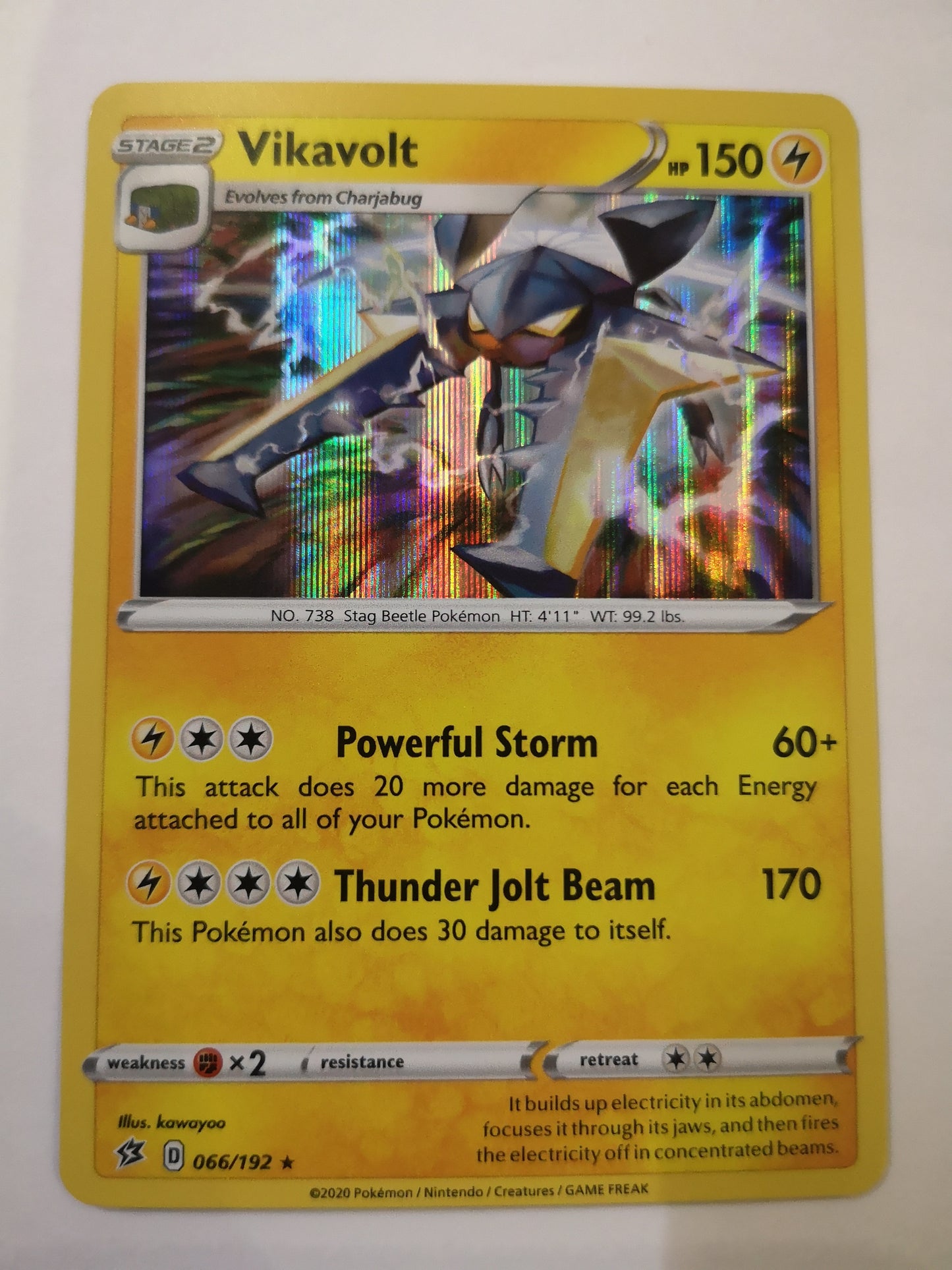 Pokemon Vikavolt Holo 066/192