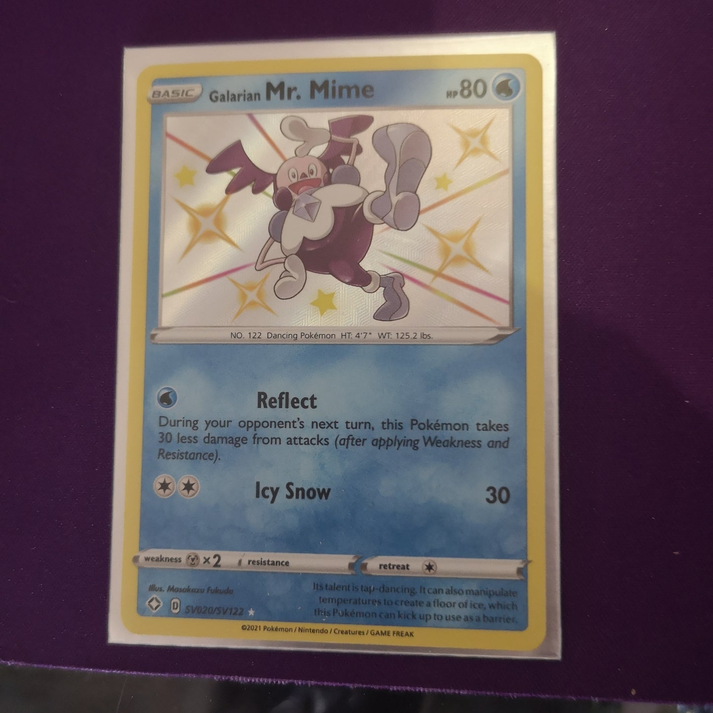 Pokemon Galarian Mr Mime SV20/SV122