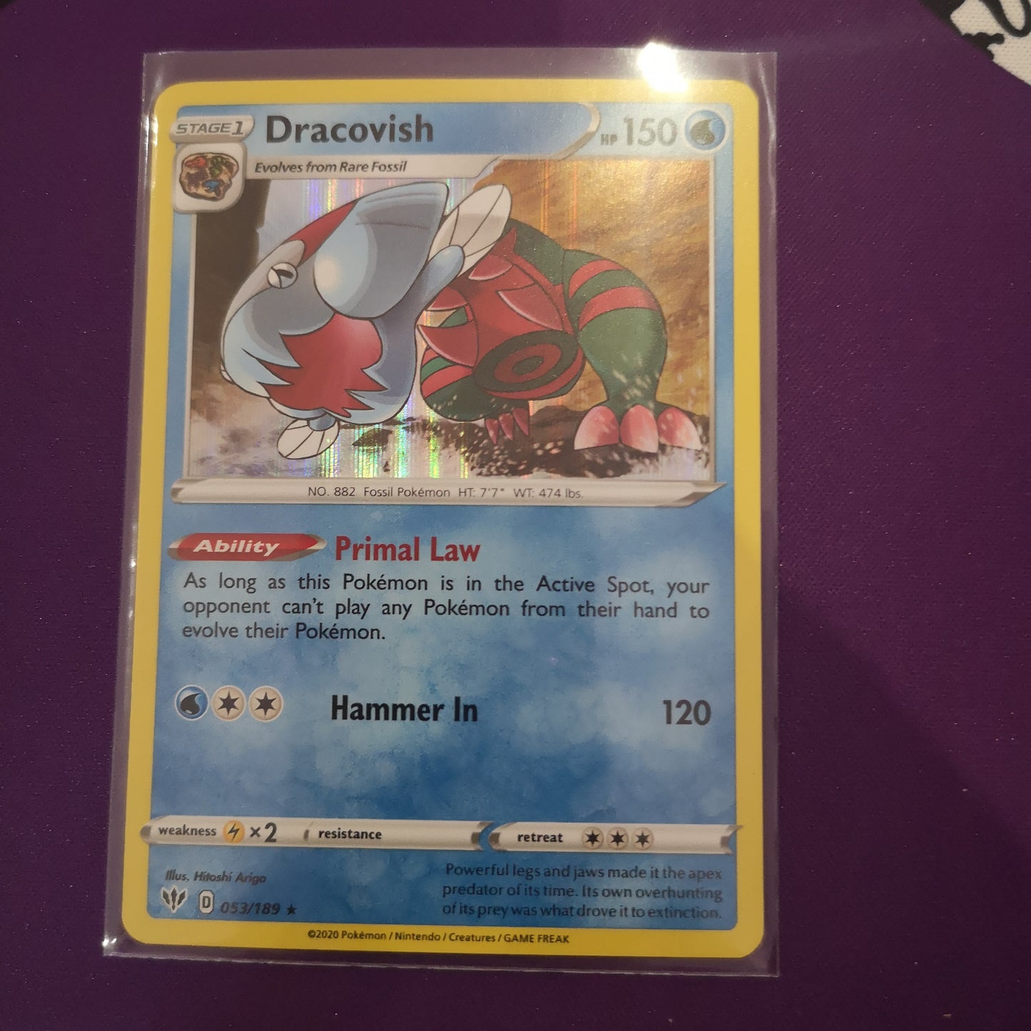 Pokemon Dracovish Holo 053/189
