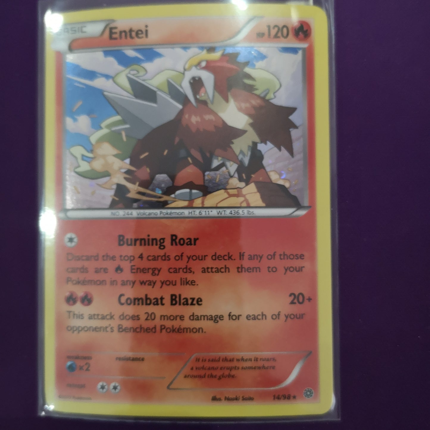 Pokemon Entei Holo 14/98