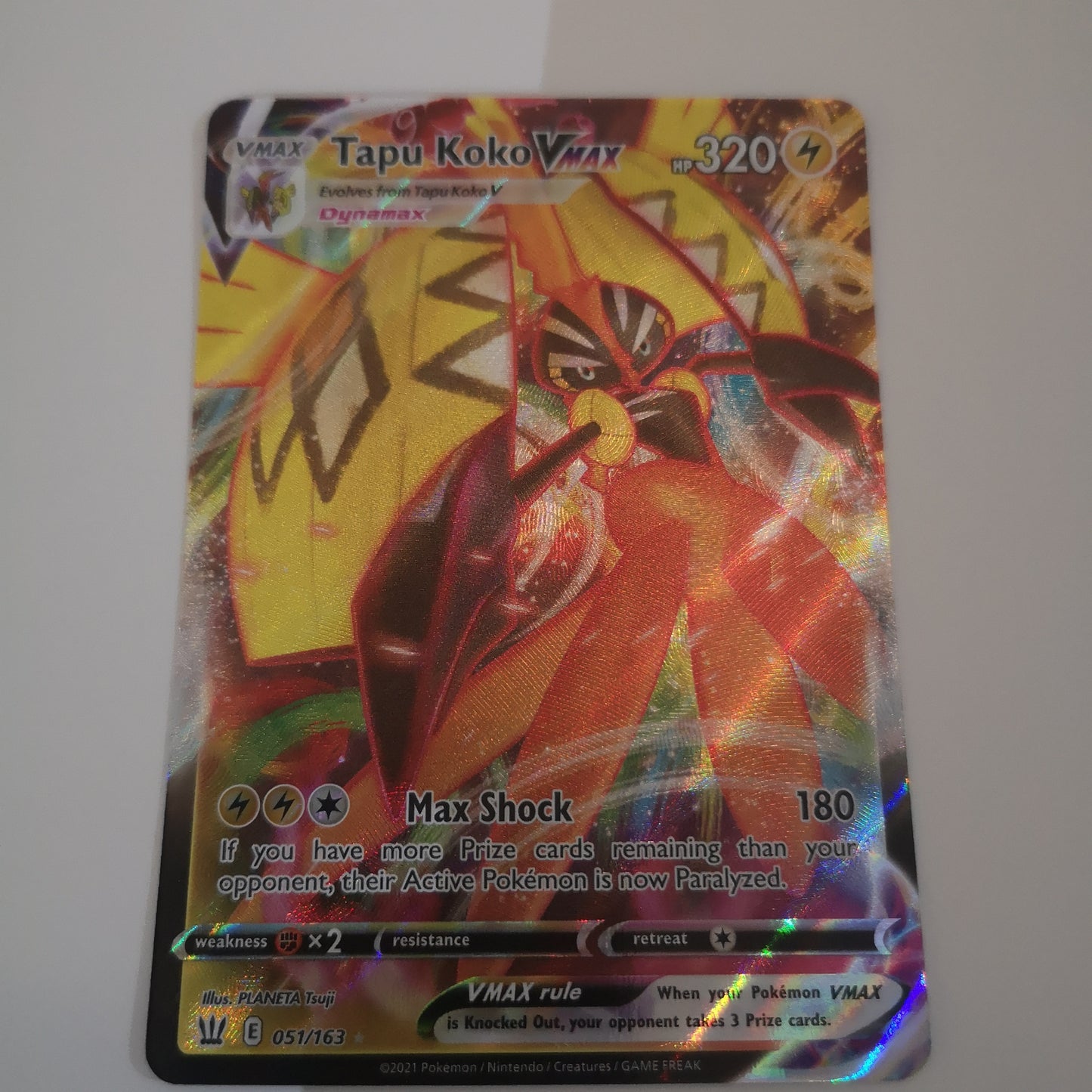 Pokemon Tapu Koko Vmax 051/163