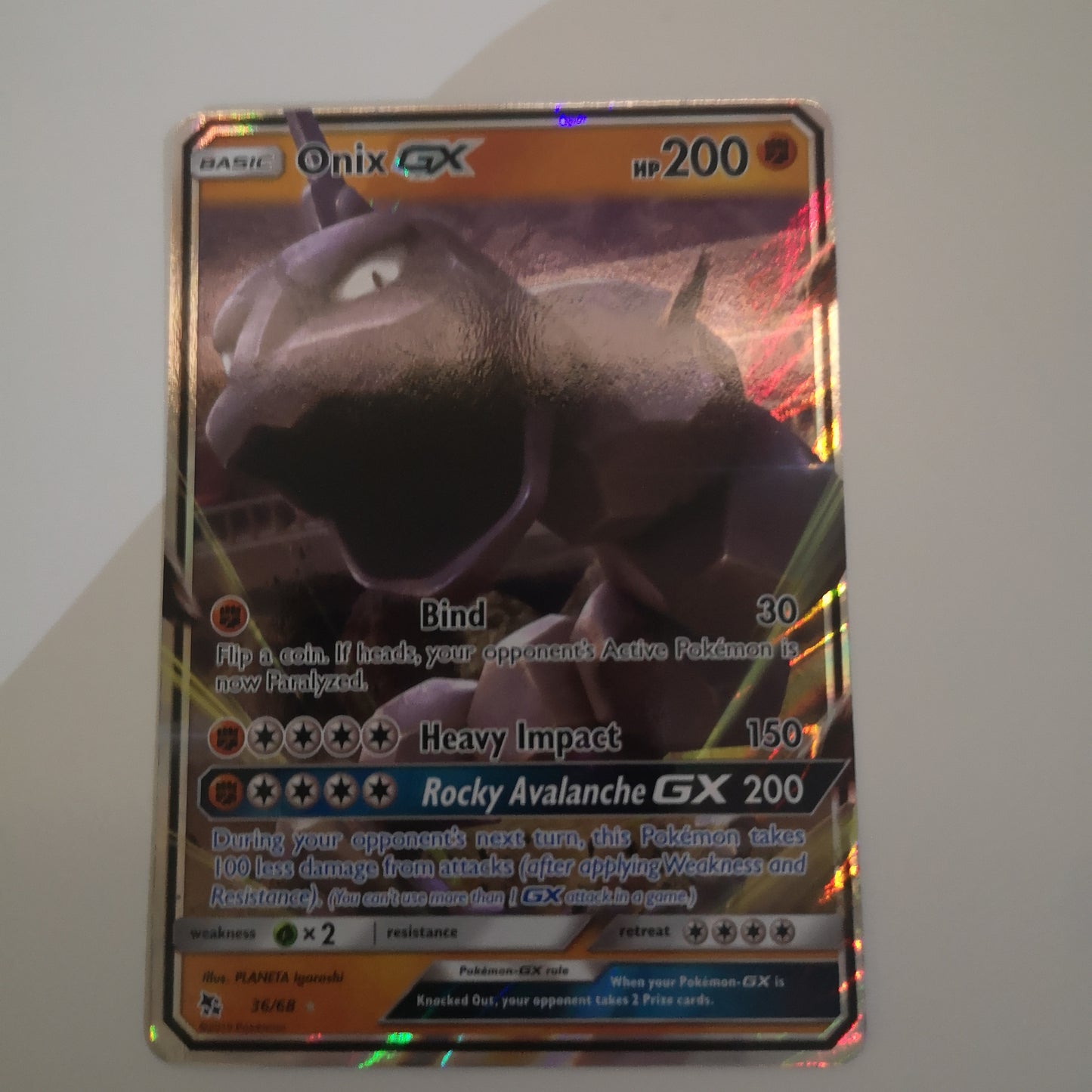 Pokemon Onix GX 36/68