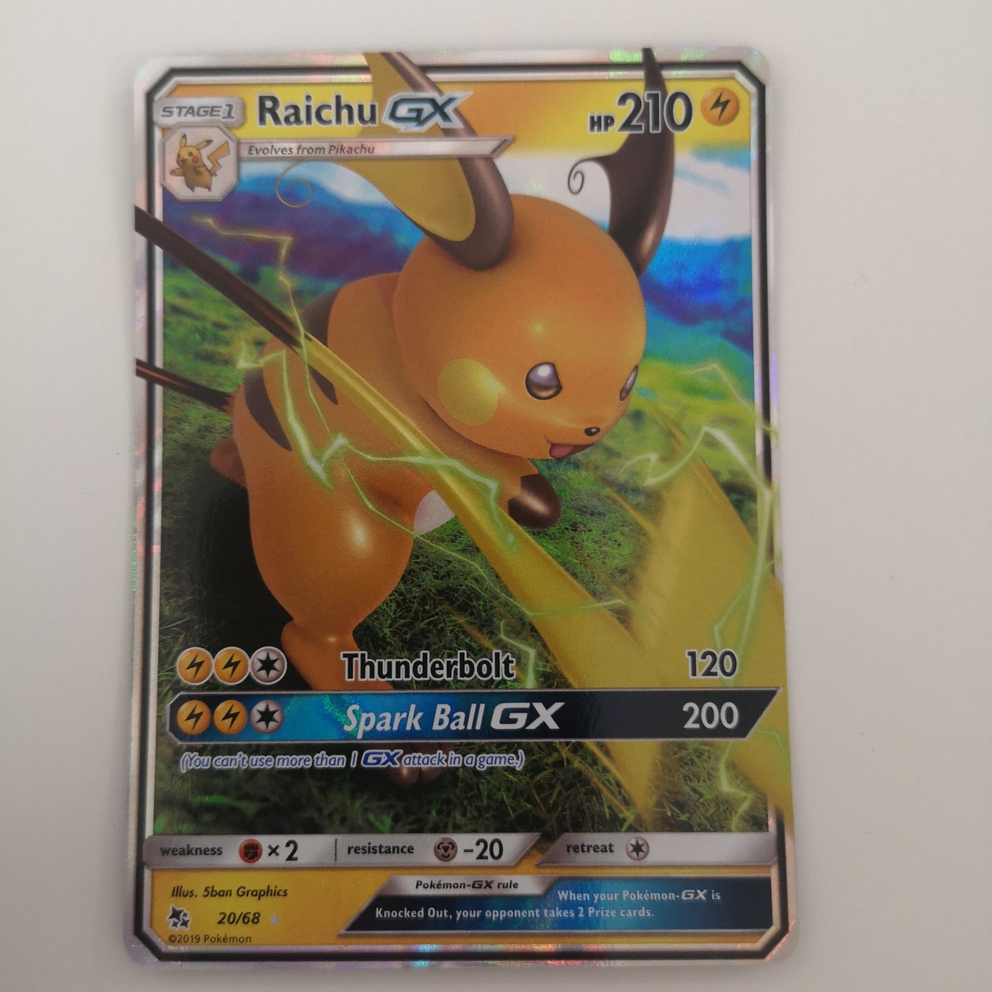 Pokemon Raichu GX 20/68