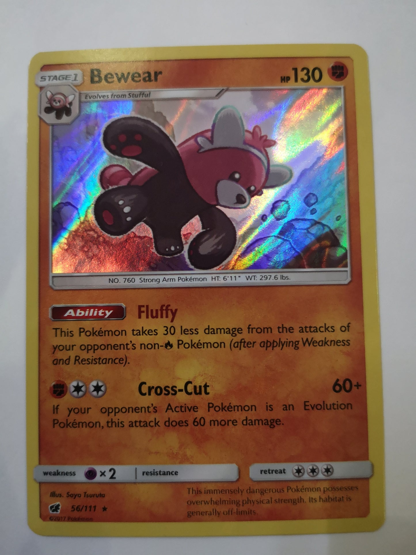 Pokemon Bewear Holo 56/111