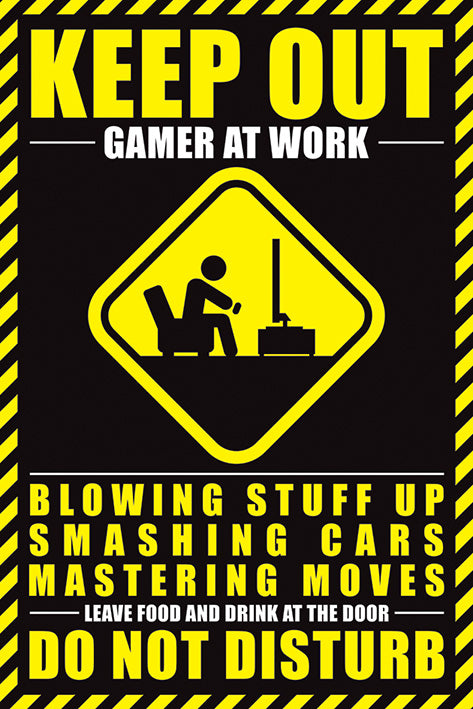 Gamer At Work Poster 03