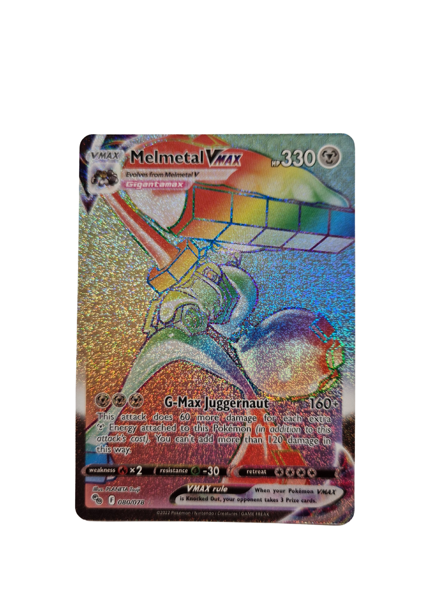 Pokemon Melmetal VMAX rainbow rare 080/078