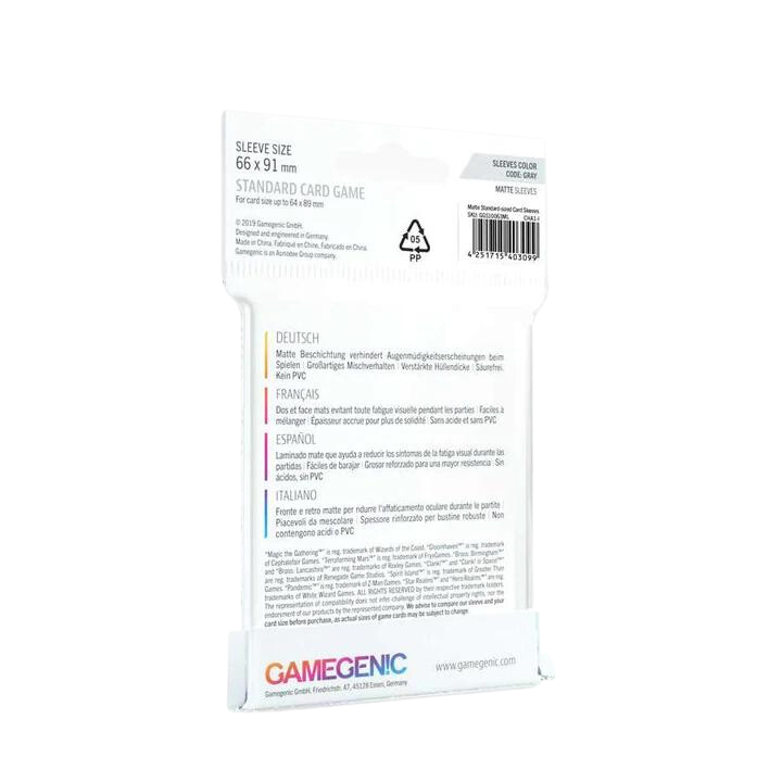 Gamegenic MATTE Standard Card Game Sleeves: 66 x 91 mm (50)