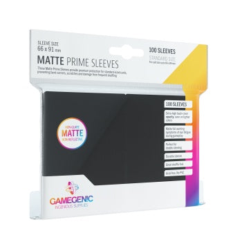 Gamegenic Matte Prime Sleeves Black 100 Sleeves