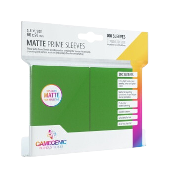 Gamegenic Matte Prime Sleeves Green 100 Sleeves