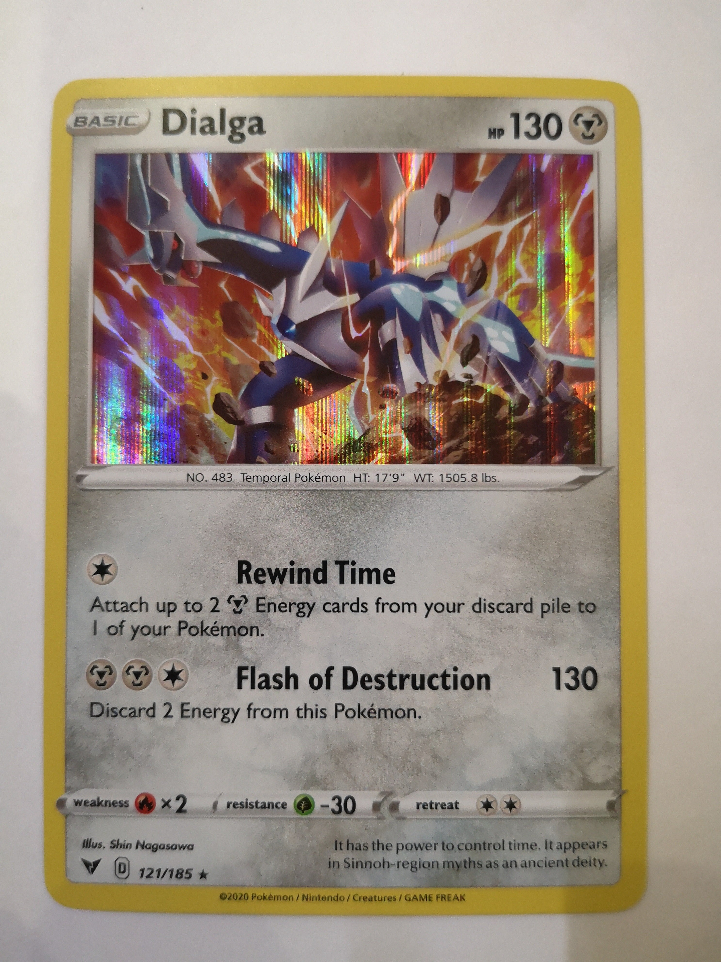 Pokémon TCG Dialga Vivid Voltage 121/185 Holo Holo Rare NM Pokémon TCG Dialga Vivid Voltage 121/185 Holo Holo Rare NM