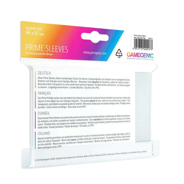 Gamegenic Prime Sleeves - White (100)