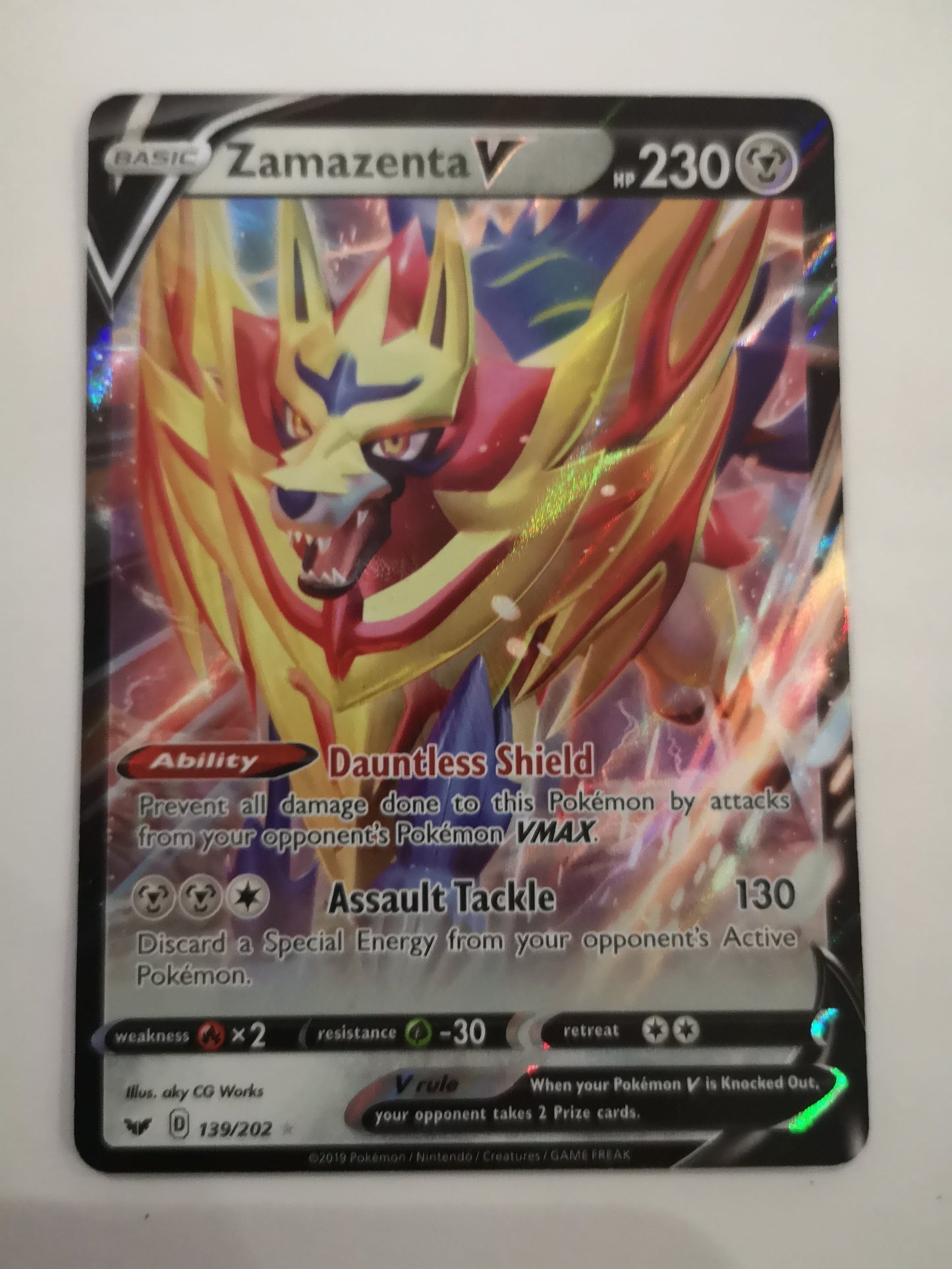 Pokemon Zamazenta V 139/202