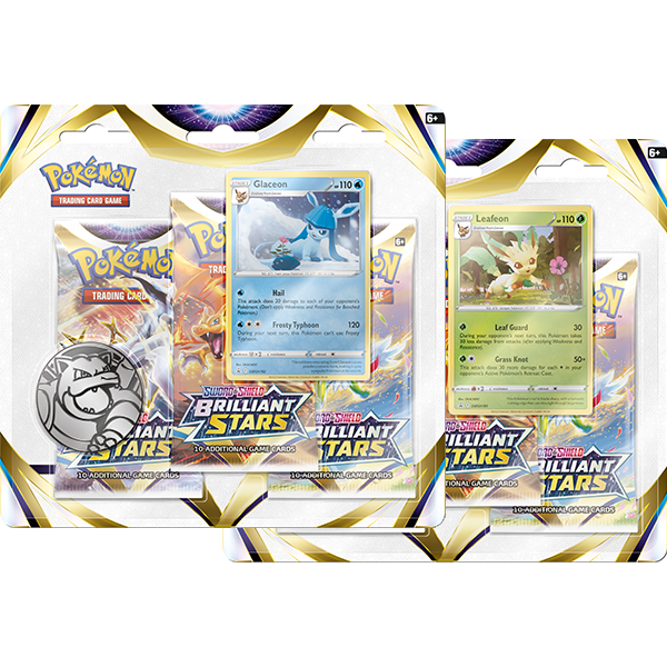 Pokemon Brilliant Stars 3 Pack Blisters