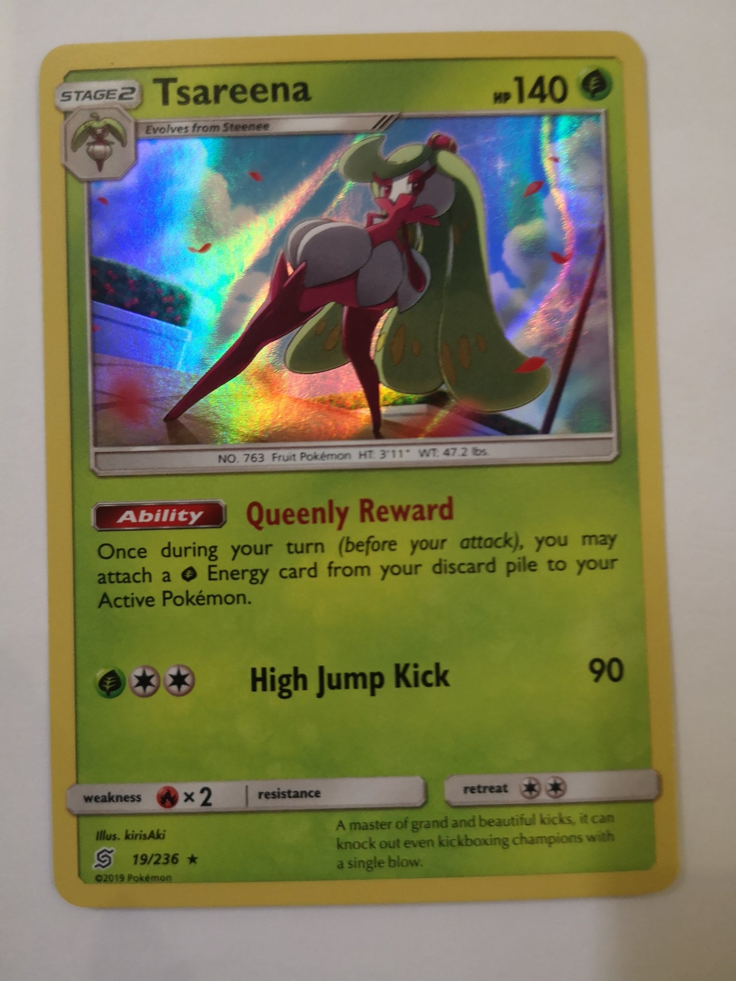Pokemon Tsareena Holo 19/236